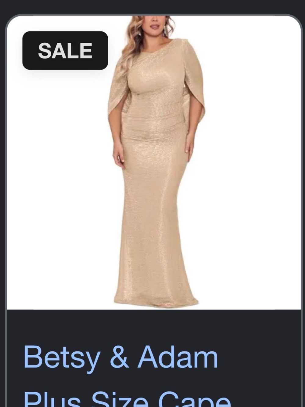 Betsy Adam Blush Pink Dress with Glitter Accents